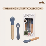 Dodo Baby Silicone Cutlery Set Blue