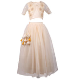 Rang Ivory Embellished Lehenga Set with Cape Jacket