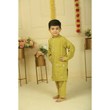 Pankhuri By Priyanka Golden Yellow Kurta Set