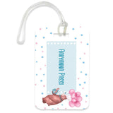 Teddy Party Pink Luggage Tag