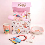 LSB 16pcs Pink Mermaid Newborn Hamper/Gift Box for Baby Girl, 0-6 months