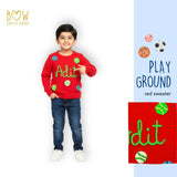 Boys Customised Playground Sweater - Red