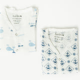Aariro Muslin Jabla set - Nautical (2 Pcs)