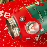 Little Surprise Box,DIY Green Home Stainless Steel Christmas Water Bottle for Kids 850ml