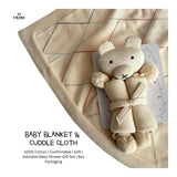 Favori Baby Blanket With Cuddle Cloth, 100% Cotton Knitted