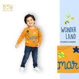 Boys Customised Wonderland Sweater - Mustard