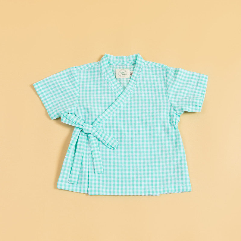 Kimono Co-or set - Minty Meadows