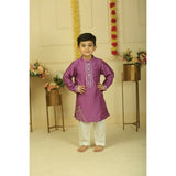 Pankhuri By Priyanka Purple Kurta Set