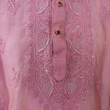 Little Awadh Glow Chanderi Tissue Kurta