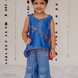 Little Awadh Royal Chikankari Bird Embroidered Sharara Set