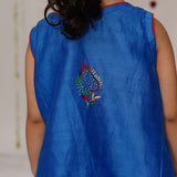 Little Awadh Royal Chikankari Bird Embroidered Sharara Set