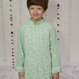 Fine Chikankari Criss Cross Jaal Kurta