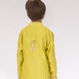 Little Awadh Zig Zag Chanderi Kurta