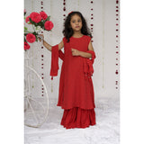 Full Embroidered Chikan Kurta Sharara Set