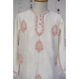 Little Awadh Golden Whispers Chanderi Sharara Set