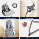 Growgether Gravity High Chair + Rocker Combo