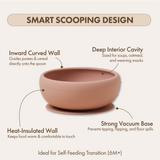 Dodo Baby Silicone Suction Feeding Bowl Pink