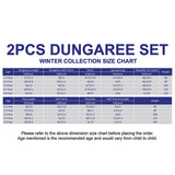 Yellow Duck Dungaree with White Frill T-shirt, 2 Pcs Clothing Set For Toddlers And Kids