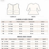 LSB Light Green Kitty Knitted Vest & White-Yellow Ruffle Frock Winterwear 2 Pcs Set for Girls