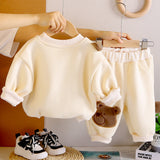 Ivory Bear 3D Legs 2pcs, Fleece winter Tracksuit Set for Kids