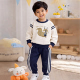 Navy Squirrel Tracksuit Set for Kids