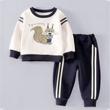 Navy Squirrel Tracksuit Set for Kids