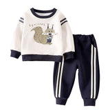 Navy Squirrel Tracksuit Set for Kids