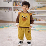 Olive Bear 3DEars 2pcs sherpa Winter Tracksuit Set for Kids