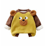 Olive Bear 3DEars 2pcs sherpa Winter Tracksuit Set for Kids