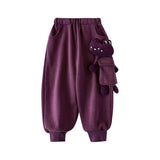Purple Croc Pocket Fleece Winter Tracksuit Set for Kids