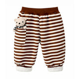 Yellow & Brown Pocket Bear fleece winter Tracksuit Set for Kids