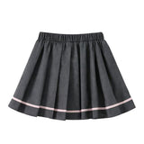 Cat-Dog Print Cream Cardigan and Pleated Skirt Winterwear 2Pcs set for Girls