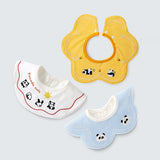 LSB 3PCS Set, Panda Print Premium Adjustable Button Closure & Wide Shoulder Size Bibs