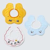 LSB 3PCS Set, Panda Print Premium Adjustable Button Closure & Wide Shoulder Size Bibs