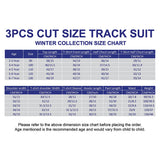 3 Pcs Set, Cream Long Ted Hoodie, Sleeveless Puffer Jacket with Pants for Kids, Winterwear