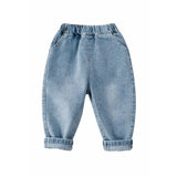 3 Pcs Set,Navy Horse Blue Sweater Vest,Checkered Shirt & Denims set for Kids