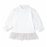 3 Pcs Set,Navy Waistcoat,White Peplum-style Top & Wide Leg Pants partwear set for Girls