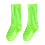LSB 3pcs Fluoroscent Green, Orange, Yellow Socks set for kids, 2yrs - 5yrs