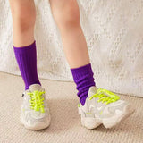 LSB 3pcs Fluoroscent Green, Violet, Pink Socks set for kids, 2yrs - 5yrs