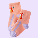 LSB 3pcs Peach, Blue, Pink Animal print Socks set for kids, 1yr - 3yrs