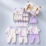 LSB 21 pcs Teddy Horse Riding Newborn Baby Girl/ Boy Gift Box All Season Wear Hamper(0 - 6 months)
