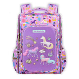 Little Surprise Box,Purple 2d Pop Unicorn Garden School Backpack for Kids,6yrs - 10yrs