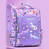 Little Surprise Box,Purple 2d Pop Unicorn Garden School Backpack for Kids,6yrs - 10yrs
