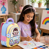 LSB Blue Girl Car Ride Backpack for Toddlers & Kids