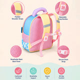 LSB Blue Girl Car Ride Backpack for Toddlers & Kids
