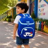 LSB Blue Plane Soft Neoprene Backpack for Toddlers & Kids,3yrs to 5yrs