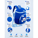 LSB Blue Plane Soft Neoprene Backpack for Toddlers & Kids,3yrs to 5yrs