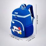 LSB Blue Plane Soft Neoprene Backpack for Toddlers & Kids,3yrs to 5yrs
