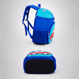 LSB Cobalt Blue & Red Car Soft Neoprene Backpack for Toddlers & Kids, 3yrs to 5yrs