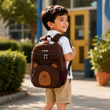LSB Brown 3D Bear Soft Neoprene Backpack for Toddlers & Kids, 3yrs - 5yrs